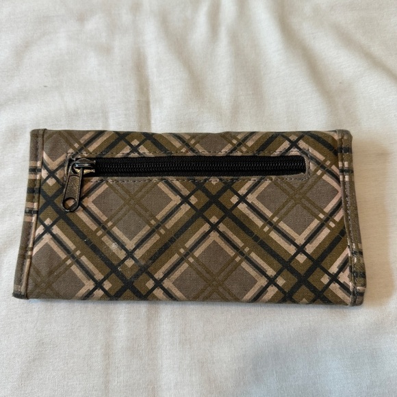 Kavu Splendor Trifold Wallet ~ Geometric Plaid Check - Picture 2 of 5